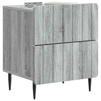 Nachtkastje 2 pcs Grijs sonoma 43 x 34,5 x 49,5 cm Bewerkt hout