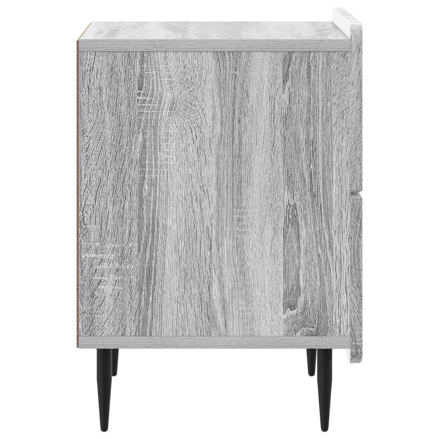 Nachtkastje 2 pcs Grijs sonoma 43 x 34,5 x 49,5 cm Bewerkt hout