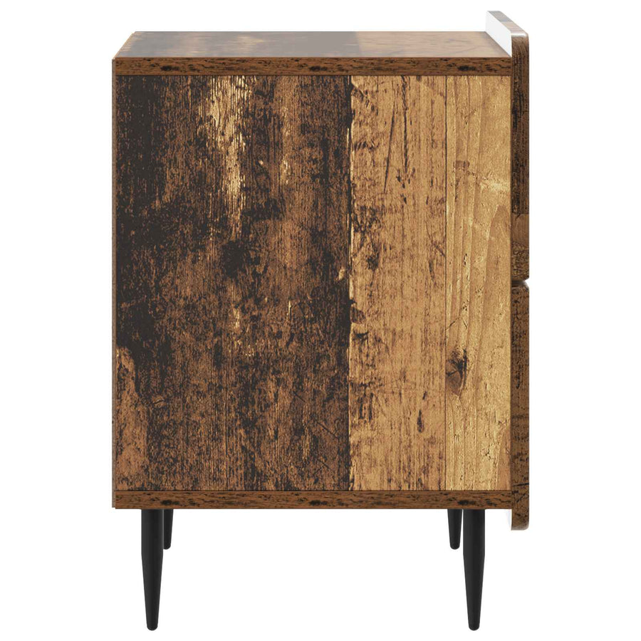Nachtkastje met lade Oud hout 43 x 34,5 x 49,5 cm Bewerkt hout