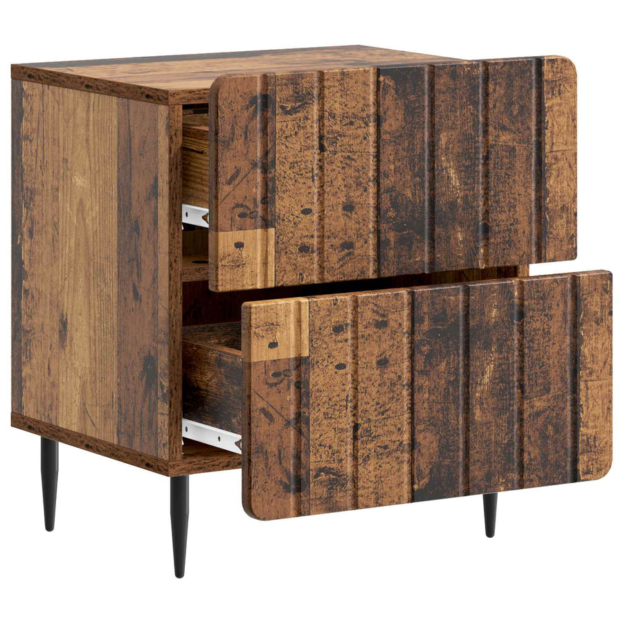 Nachtkastje 2 pcs Oud hout 43 x 34,5 x 49,5 cm Bewerkt hout
