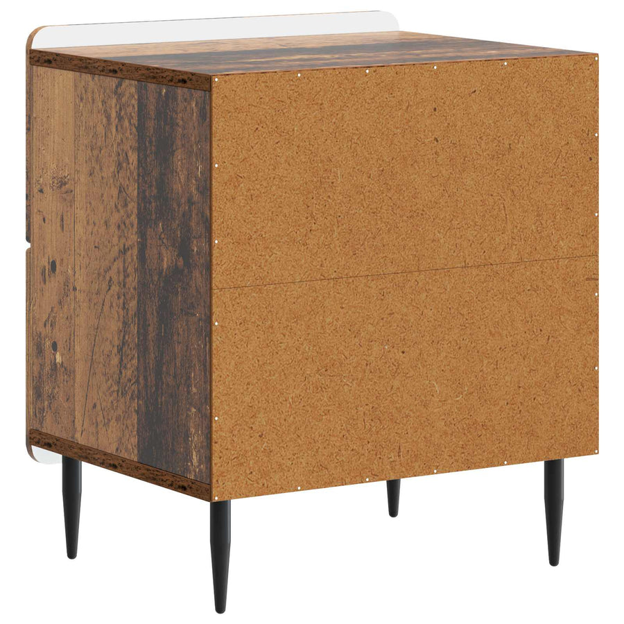 Nachtkastje 2 pcs Oud hout 43 x 34,5 x 49,5 cm Bewerkt hout