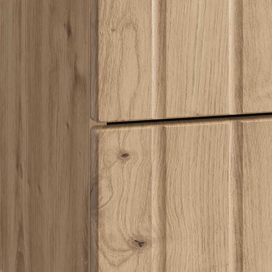 Nachtkastje Artisanaal eiken 43 x 34,5 x 49,5 cm Bewerkt hout