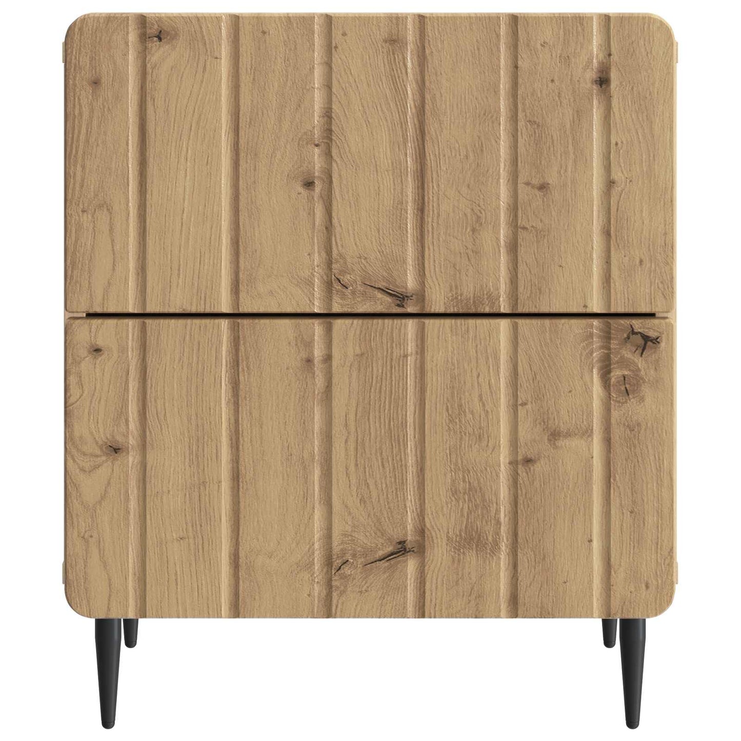 Nachtkastje Artisanaal eiken 43 x 34,5 x 49,5 cm Bewerkt hout