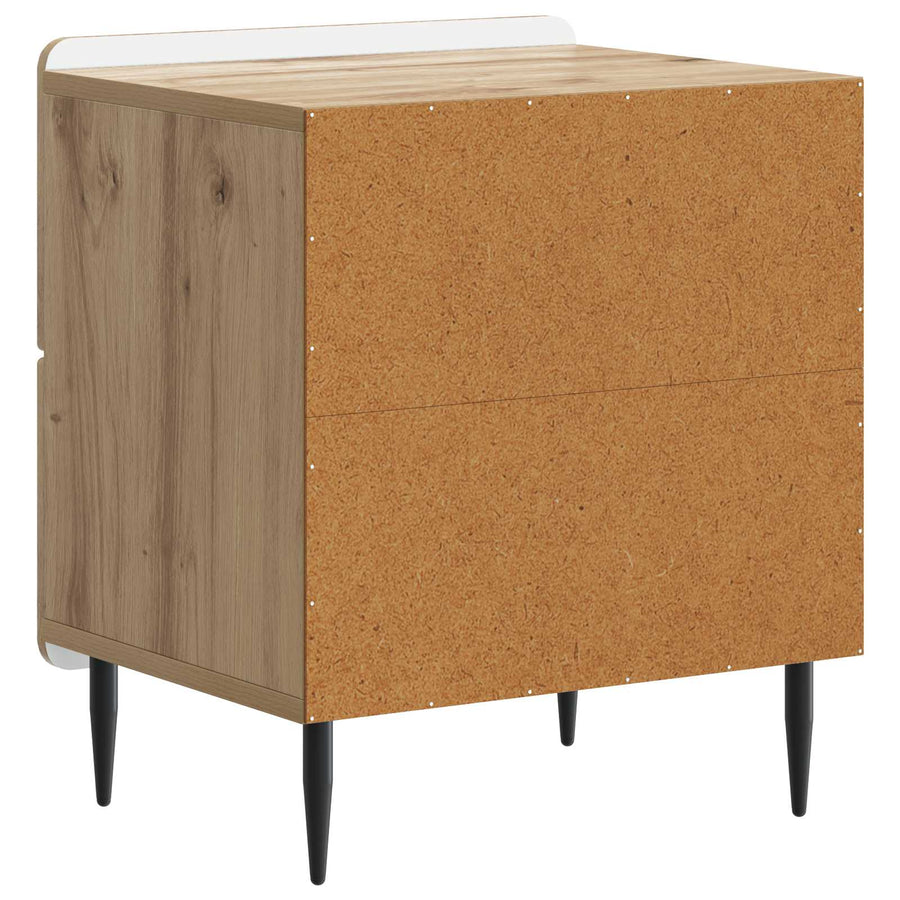 Nachtkastje met lade 2 pcs Artisanaal eiken 43 x 34,5 x 49,5 cm