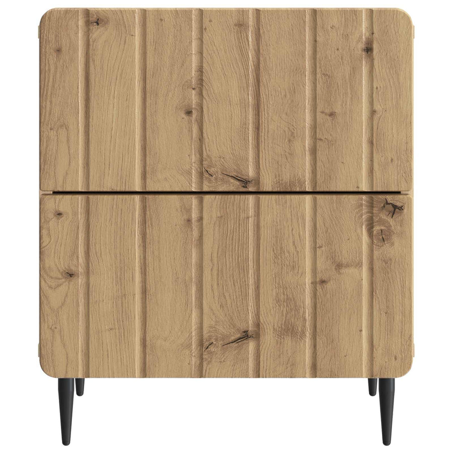Nachtkastje met lade 2 pcs Artisanaal eiken 43 x 34,5 x 49,5 cm