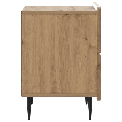 Nachtkastje met lade 2 pcs Artisanaal eiken 43 x 34,5 x 49,5 cm