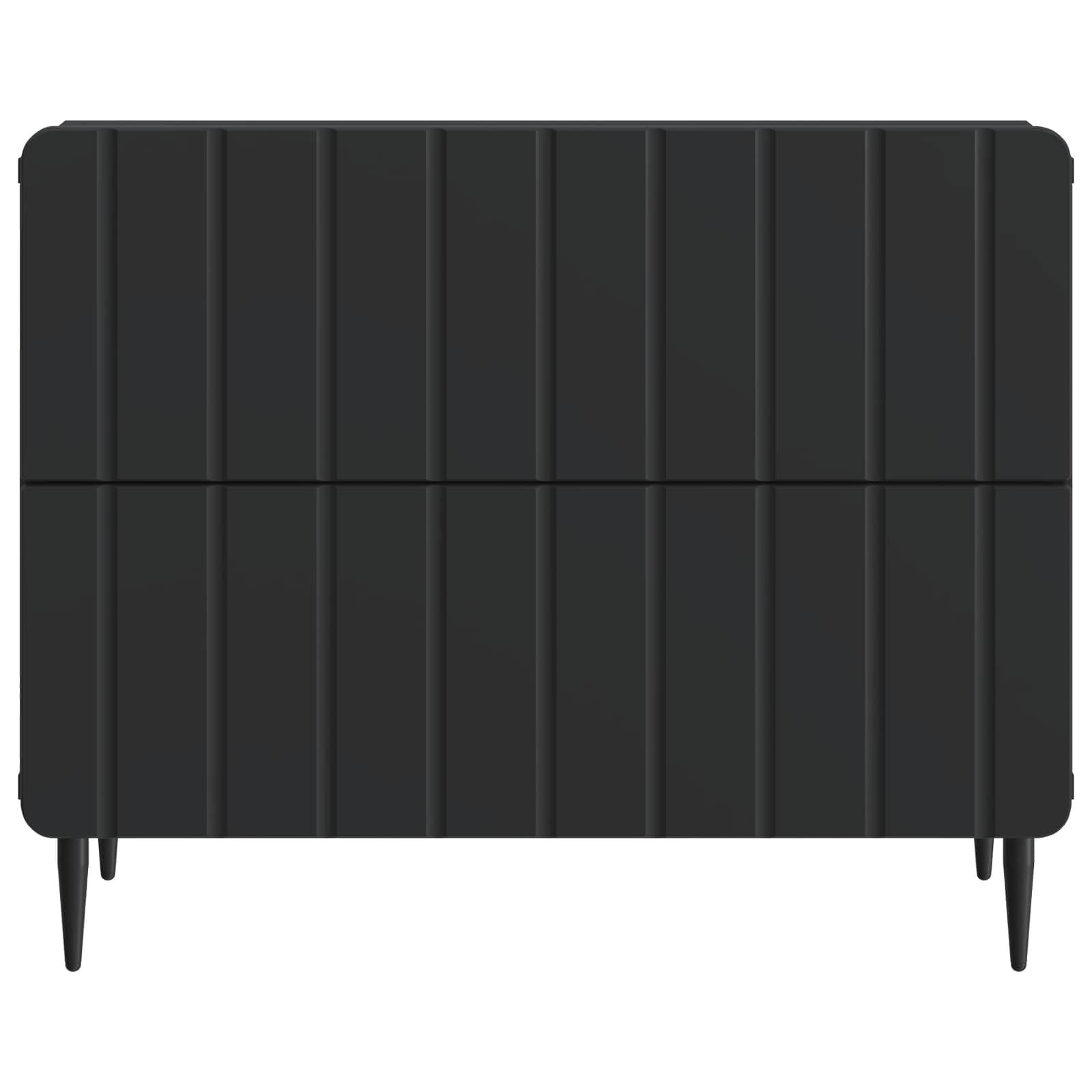 Nachtkastje met lade Zwart 62 x 34,5 x 49,5 cm Bewerkt hout