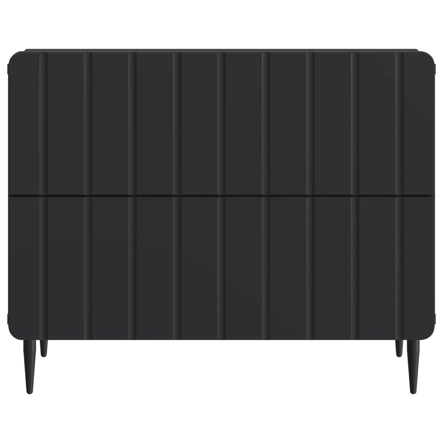 Nachtkastje met lade Zwart 62 x 34,5 x 49,5 cm Bewerkt hout
