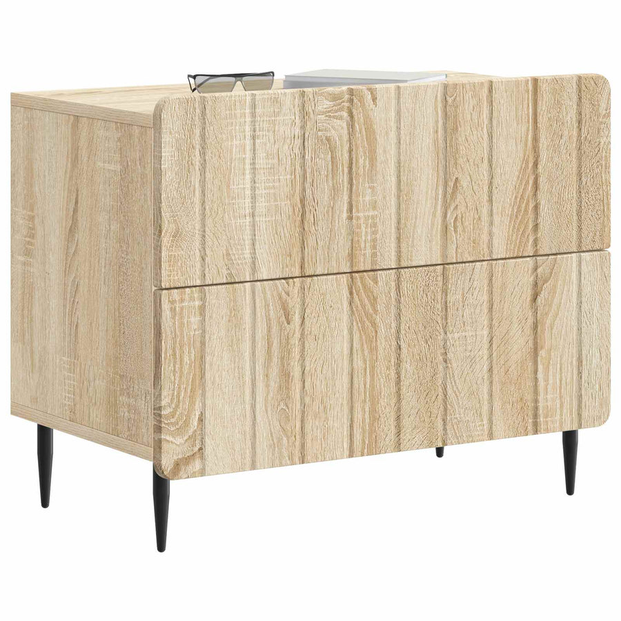 Nachtkastje Sonoma Eiken 62 x 34,5 x 49,5 cm Bewerkt hout