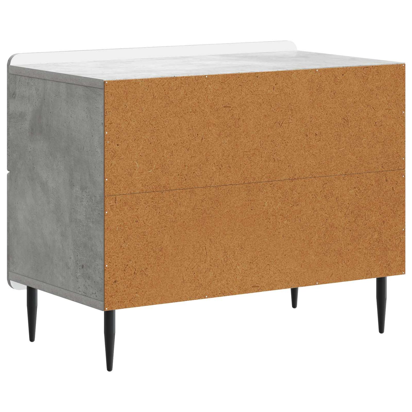Nachtkastje Betongrijs 62 x 34,5 x 49,5 cm Bewerkt hout