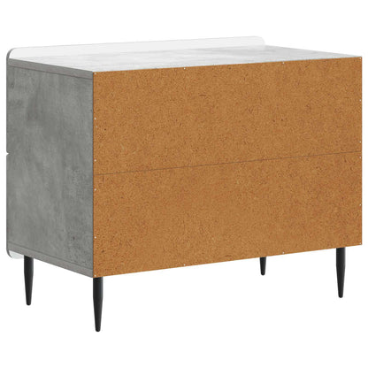Nachtkastje Betongrijs 62 x 34,5 x 49,5 cm Bewerkt hout