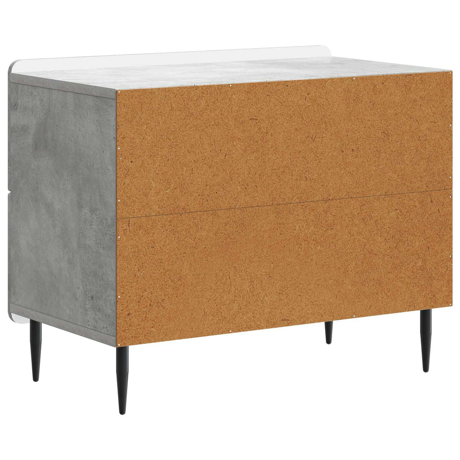 Nachtkastje Betongrijs 62 x 34,5 x 49,5 cm Bewerkt hout