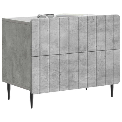 Nachtkastje Betongrijs 62 x 34,5 x 49,5 cm Bewerkt hout