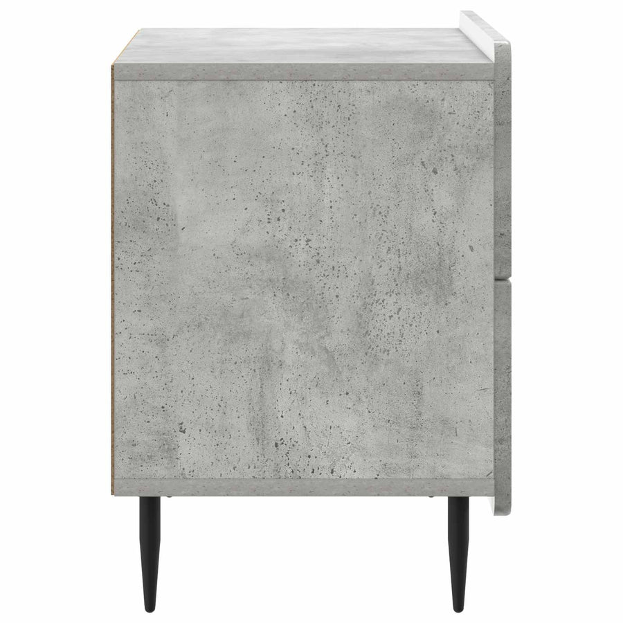 Nachtkastje Betongrijs 62 x 34,5 x 49,5 cm Bewerkt hout