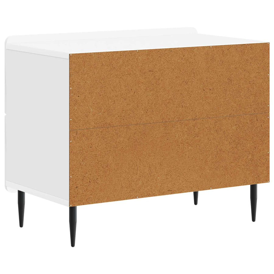 Nachtkastje Hoogglans Wit 62 x 34,5 x 49,5 cm Bewerkt hout