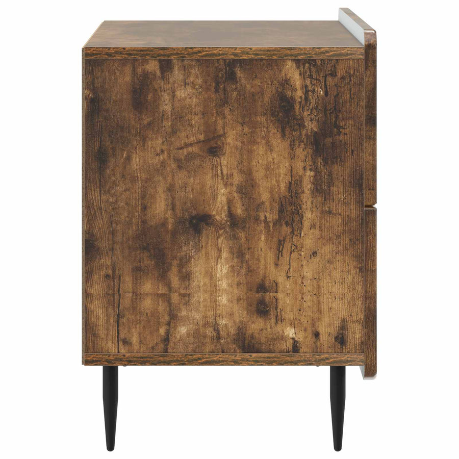 Nachtkastje Gerookt eiken 62 x 34,5 x 49,5 cm Bewerkt hout