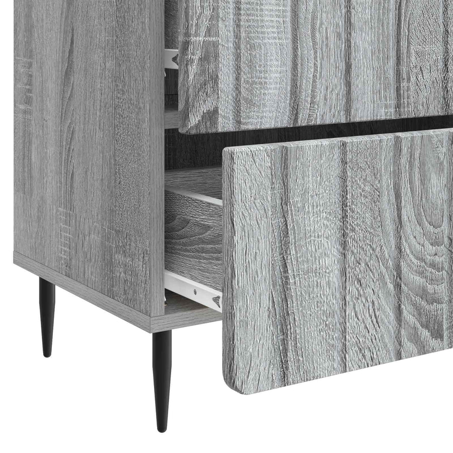 Nachtkastje Grijs sonoma 62 x 34,5 x 49,5 cm Bewerkt hout