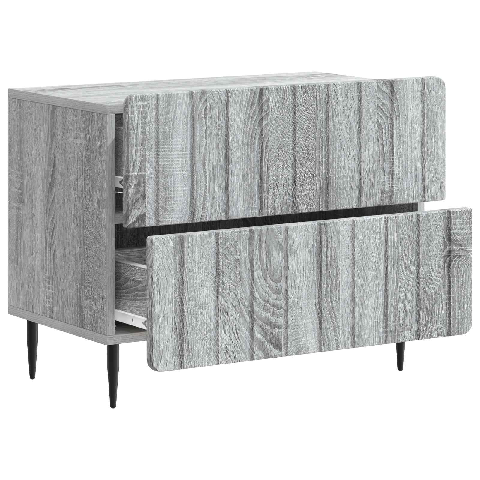 Nachtkastje Grijs sonoma 62 x 34,5 x 49,5 cm Bewerkt hout