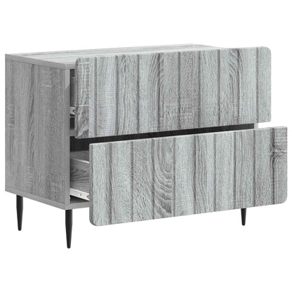 Nachtkastje Grijs sonoma 62 x 34,5 x 49,5 cm Bewerkt hout