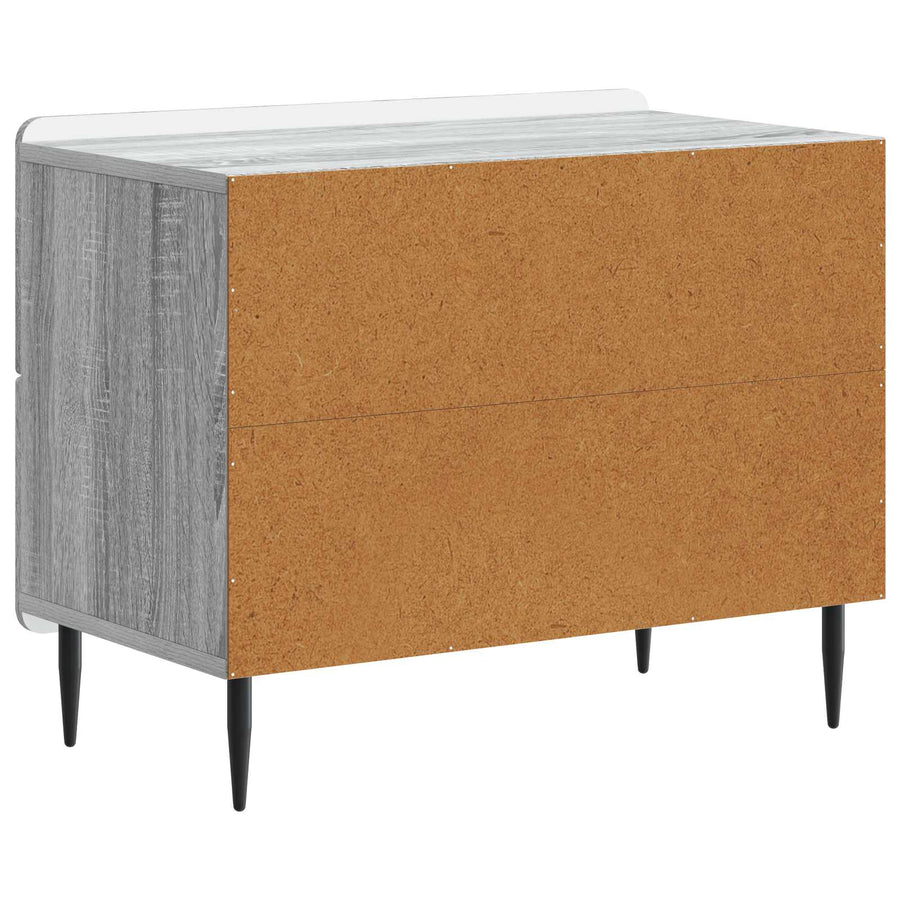 Nachtkastje Grijs sonoma 62 x 34,5 x 49,5 cm Bewerkt hout