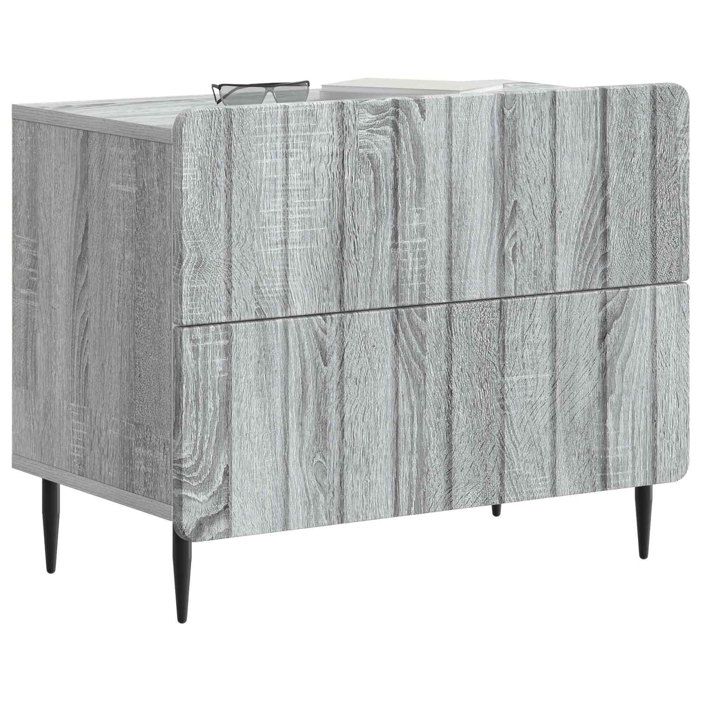 Nachtkastje Grijs sonoma 62 x 34,5 x 49,5 cm Bewerkt hout