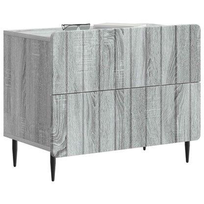 Nachtkastje Grijs sonoma 62 x 34,5 x 49,5 cm Bewerkt hout