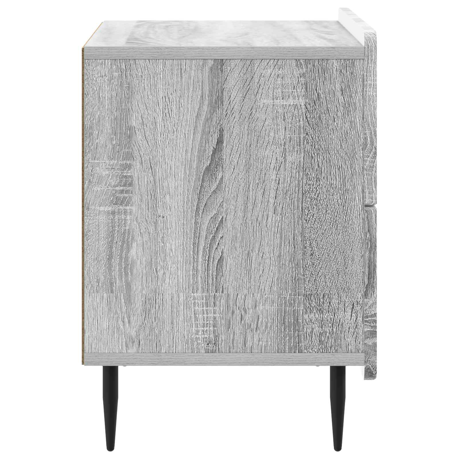 Nachtkastje Grijs sonoma 62 x 34,5 x 49,5 cm Bewerkt hout