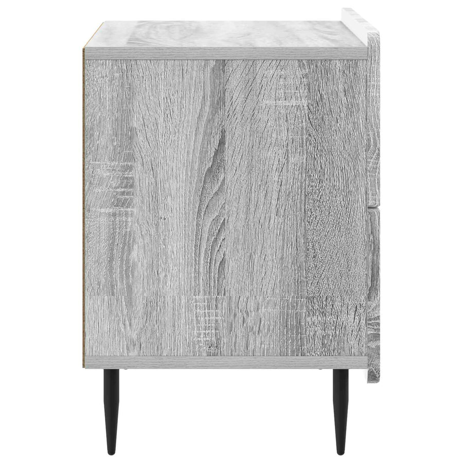 Nachtkastje Grijs sonoma 62 x 34,5 x 49,5 cm Bewerkt hout