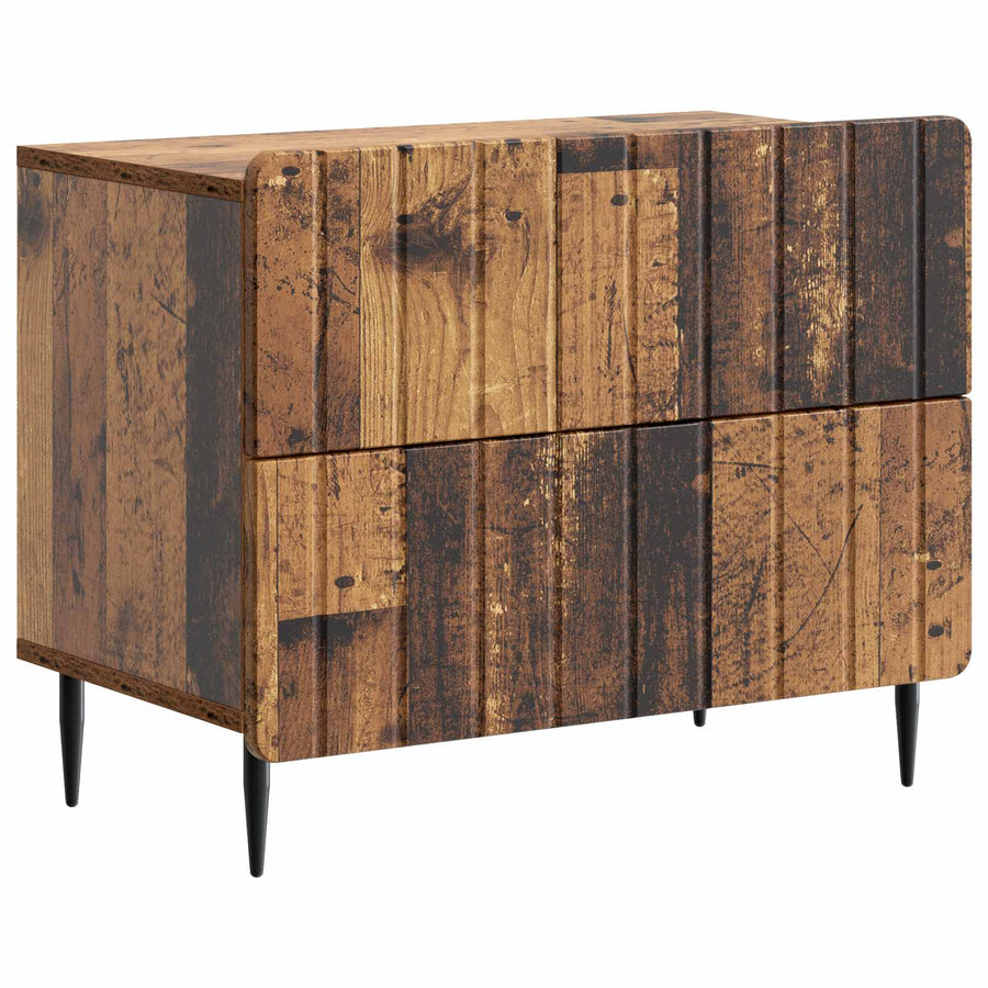 Nachtkastje met lade Oud hout 62 x 34,5 x 49,5 cm Bewerkt hout