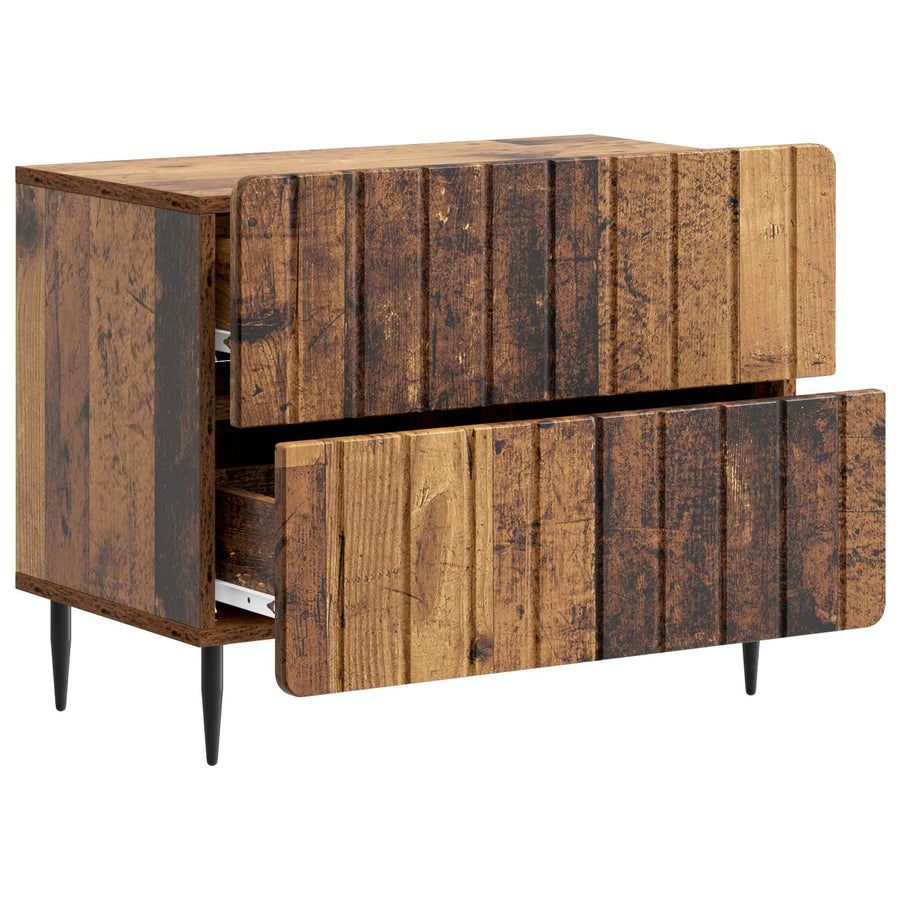 Nachtkastje met lade Oud hout 62 x 34,5 x 49,5 cm Bewerkt hout