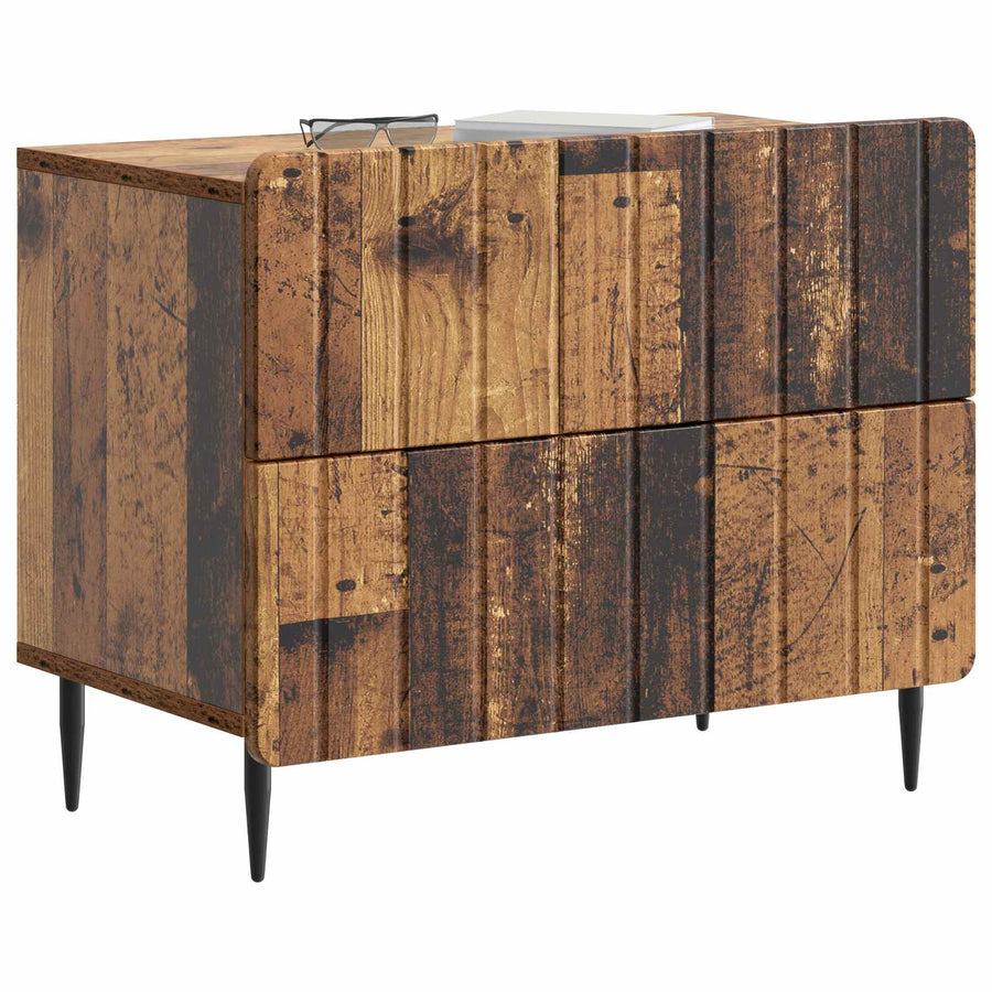 Nachtkastje met lade Oud hout 62 x 34,5 x 49,5 cm Bewerkt hout
