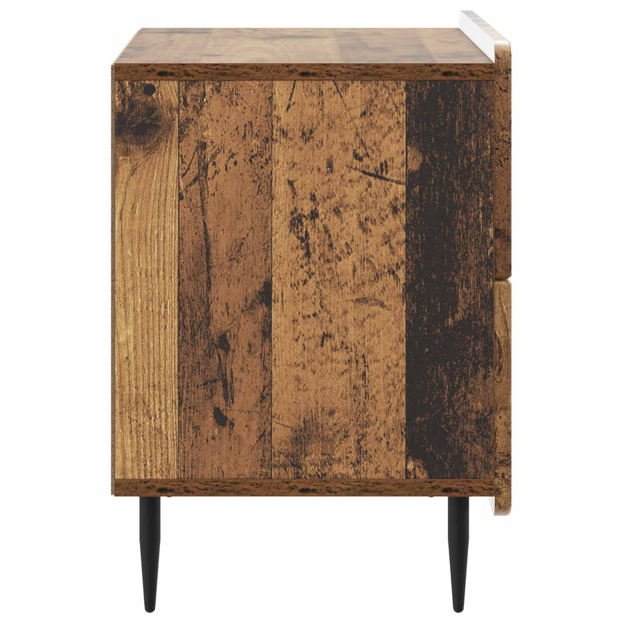 Nachtkastje met lade Oud hout 62 x 34,5 x 49,5 cm Bewerkt hout