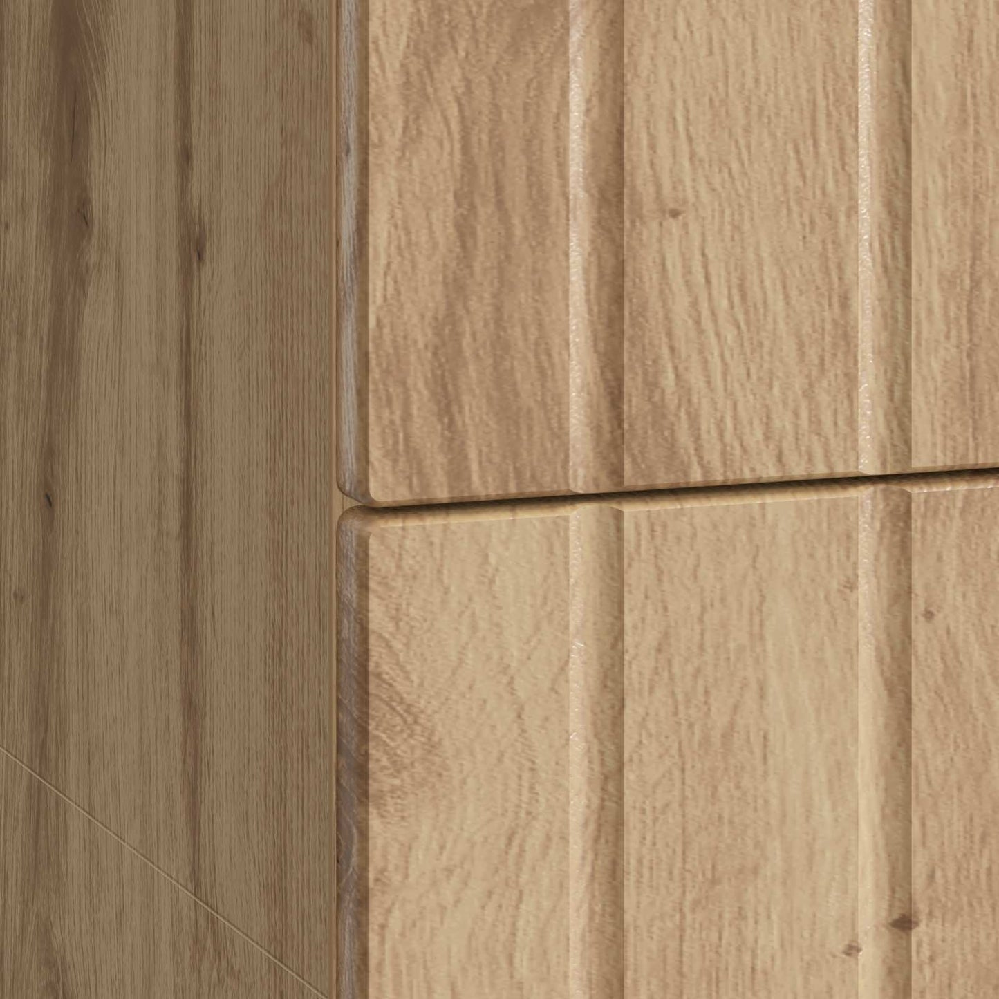Nachtkastje Artisanaal eiken 62 x 34,5 x 49,5 cm Bewerkt hout