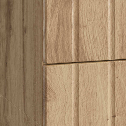 Nachtkastje Artisanaal eiken 62 x 34,5 x 49,5 cm Bewerkt hout