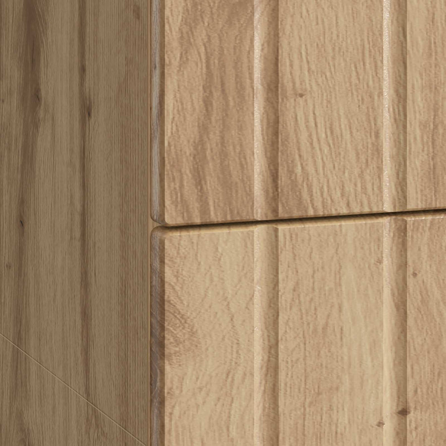 Nachtkastje Artisanaal eiken 62 x 34,5 x 49,5 cm Bewerkt hout