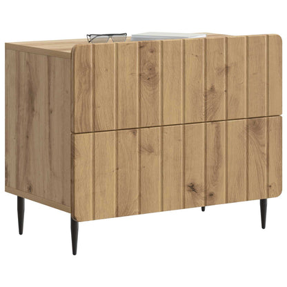 Nachtkastje Artisanaal eiken 62 x 34,5 x 49,5 cm Bewerkt hout