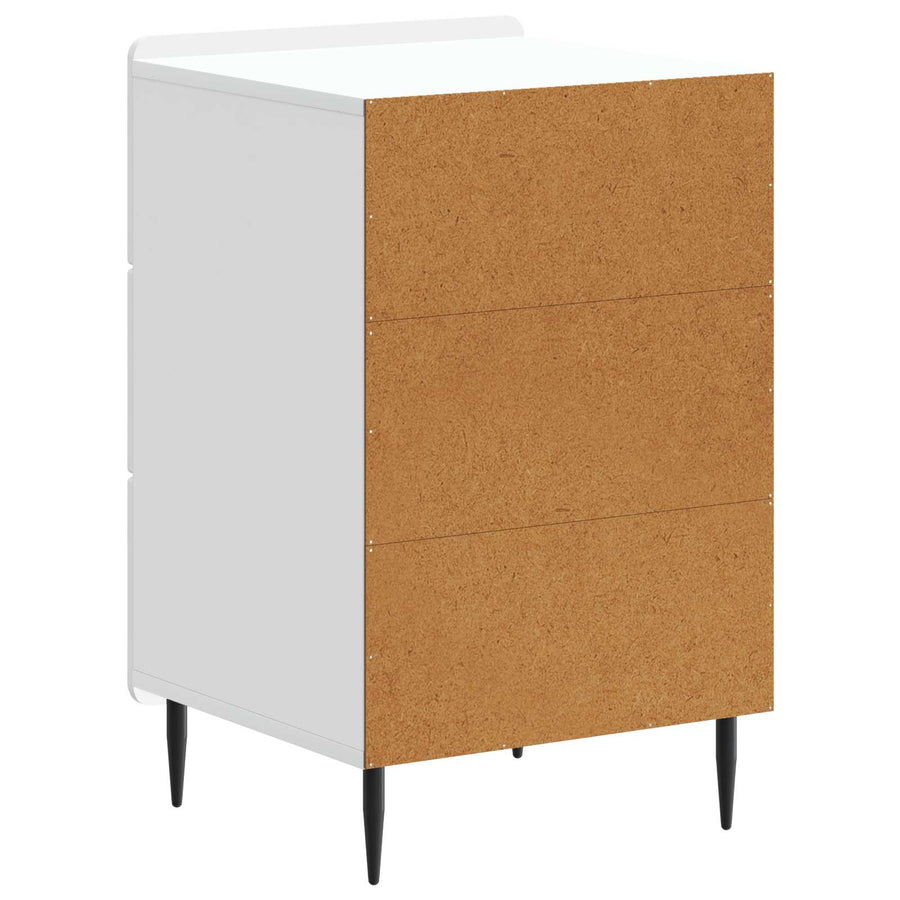Nachtkastje met lade Wit 43x 41 x 68 cm Bewerkt hout