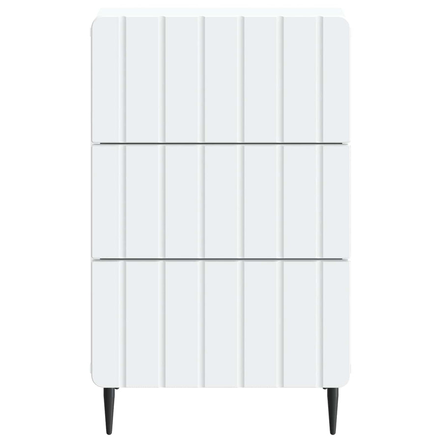 Nachtkastje met lade Wit 43x 41 x 68 cm Bewerkt hout