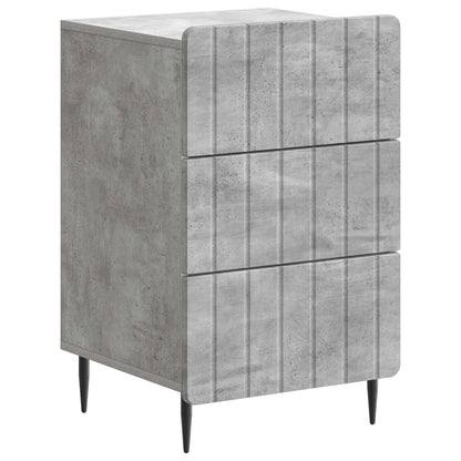 Nachtkastje met lade Betongrijs 43x 41 x 68 cm Bewerkt hout