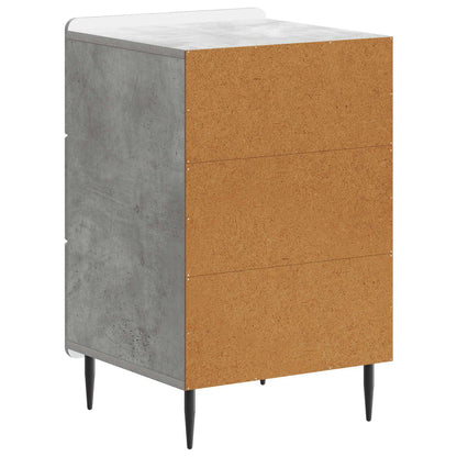 Nachtkastje met lade Betongrijs 43x 41 x 68 cm Bewerkt hout