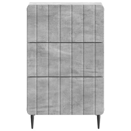 Nachtkastje met lade Betongrijs 43x 41 x 68 cm Bewerkt hout