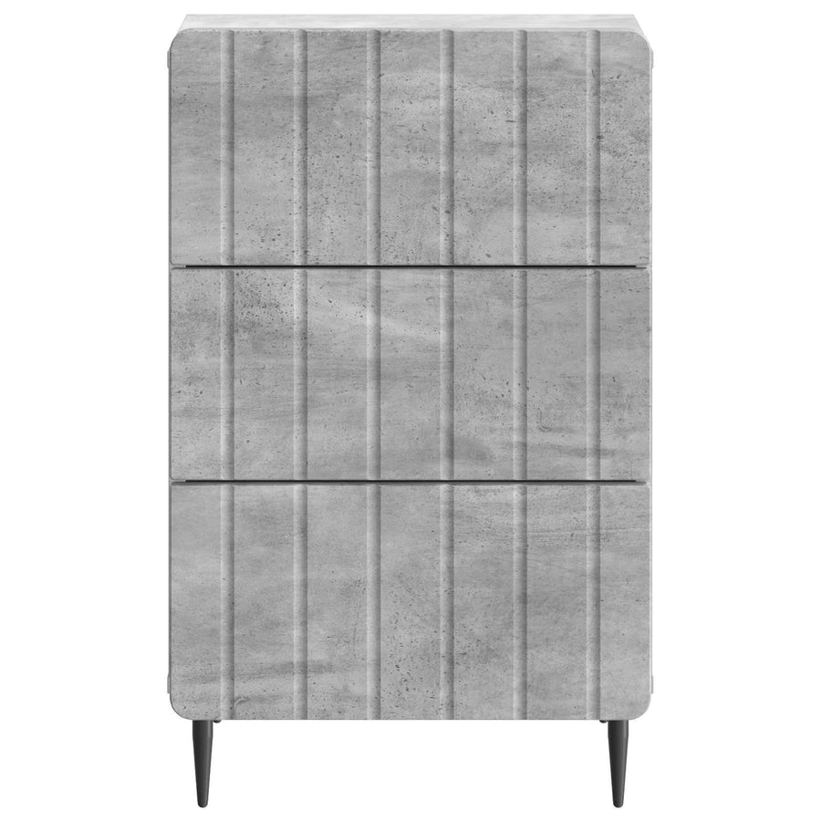 Nachtkastje met lade Betongrijs 43x 41 x 68 cm Bewerkt hout