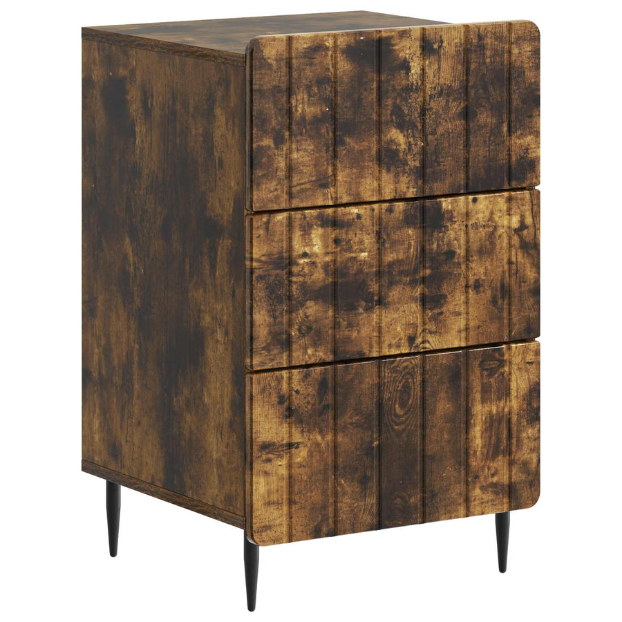 Nachtkastje met lade Gerookt eiken 43x 41 x 68 cm Bewerkt hout