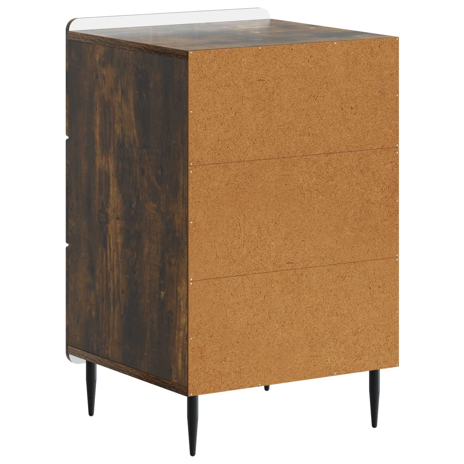 Nachtkastje met lade Gerookt eiken 43x 41 x 68 cm Bewerkt hout