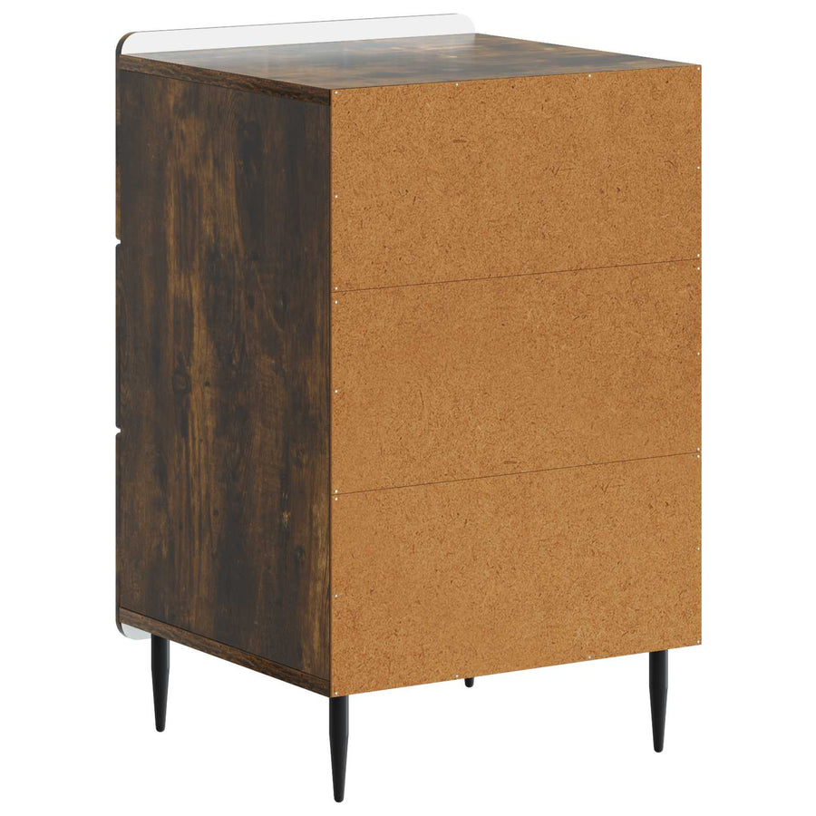 Nachtkastje met lade Gerookt eiken 43x 41 x 68 cm Bewerkt hout