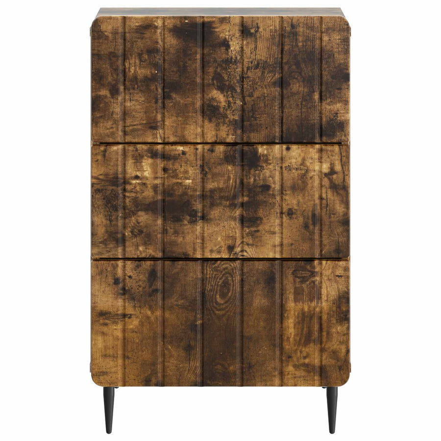 Nachtkastje met lade Gerookt eiken 43x 41 x 68 cm Bewerkt hout