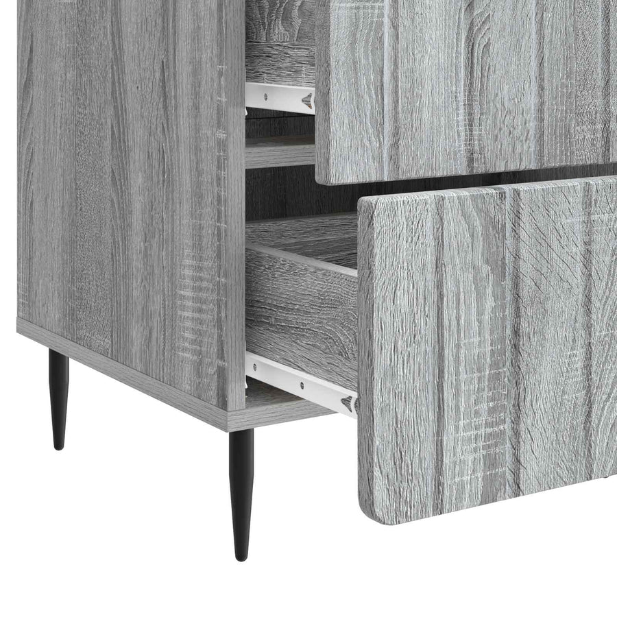 Nachtkastje met lade Grijs sonoma 43x 41 x 68 cm Bewerkt hout