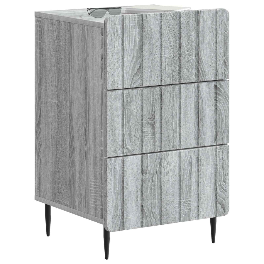 Nachtkastje met lade Grijs sonoma 43x 41 x 68 cm Bewerkt hout