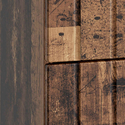 Nachtkastje met lade Oud hout 43x 41 x 68 cm Bewerkt hout