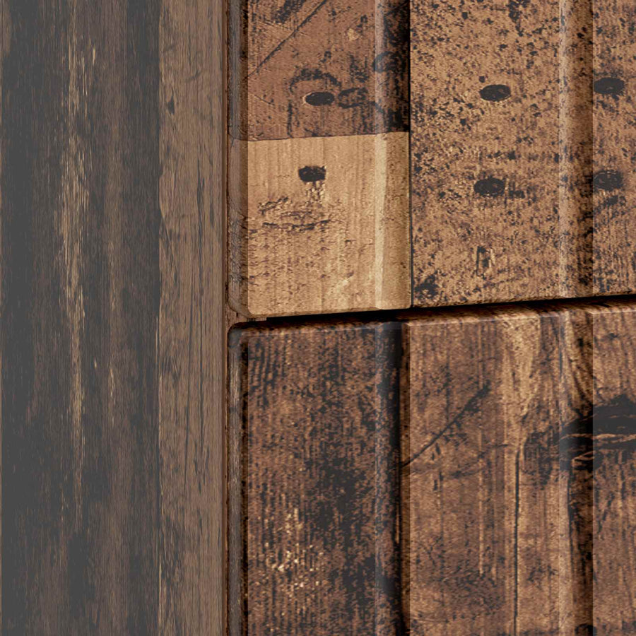 Nachtkastje met lade Oud hout 43x 41 x 68 cm Bewerkt hout